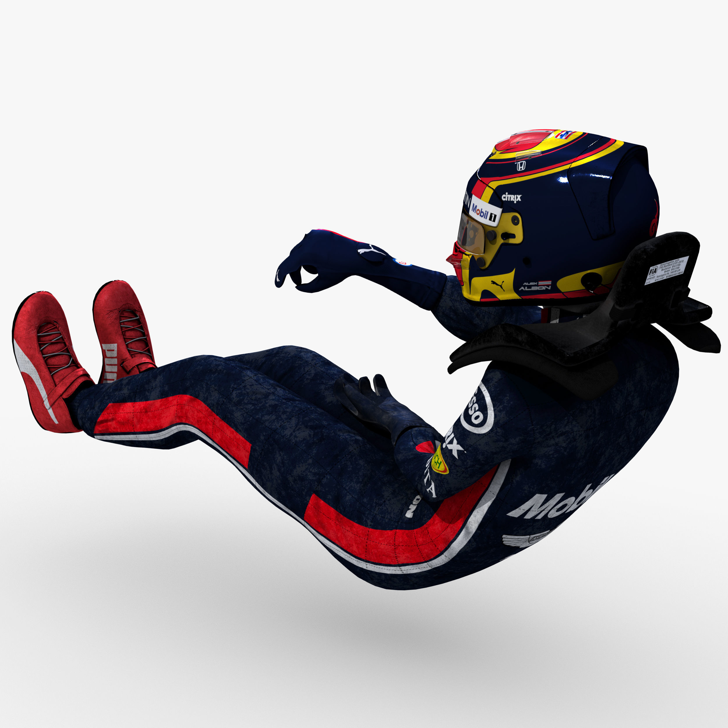 Alexander Albon 2019 Low-poly 3D model_6