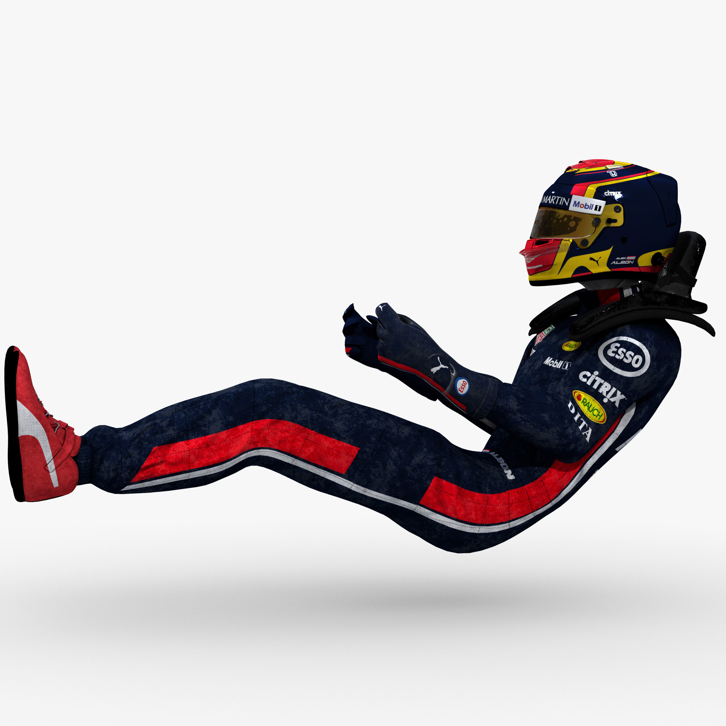 Alexander Albon 2019 Low-poly 3D model_1