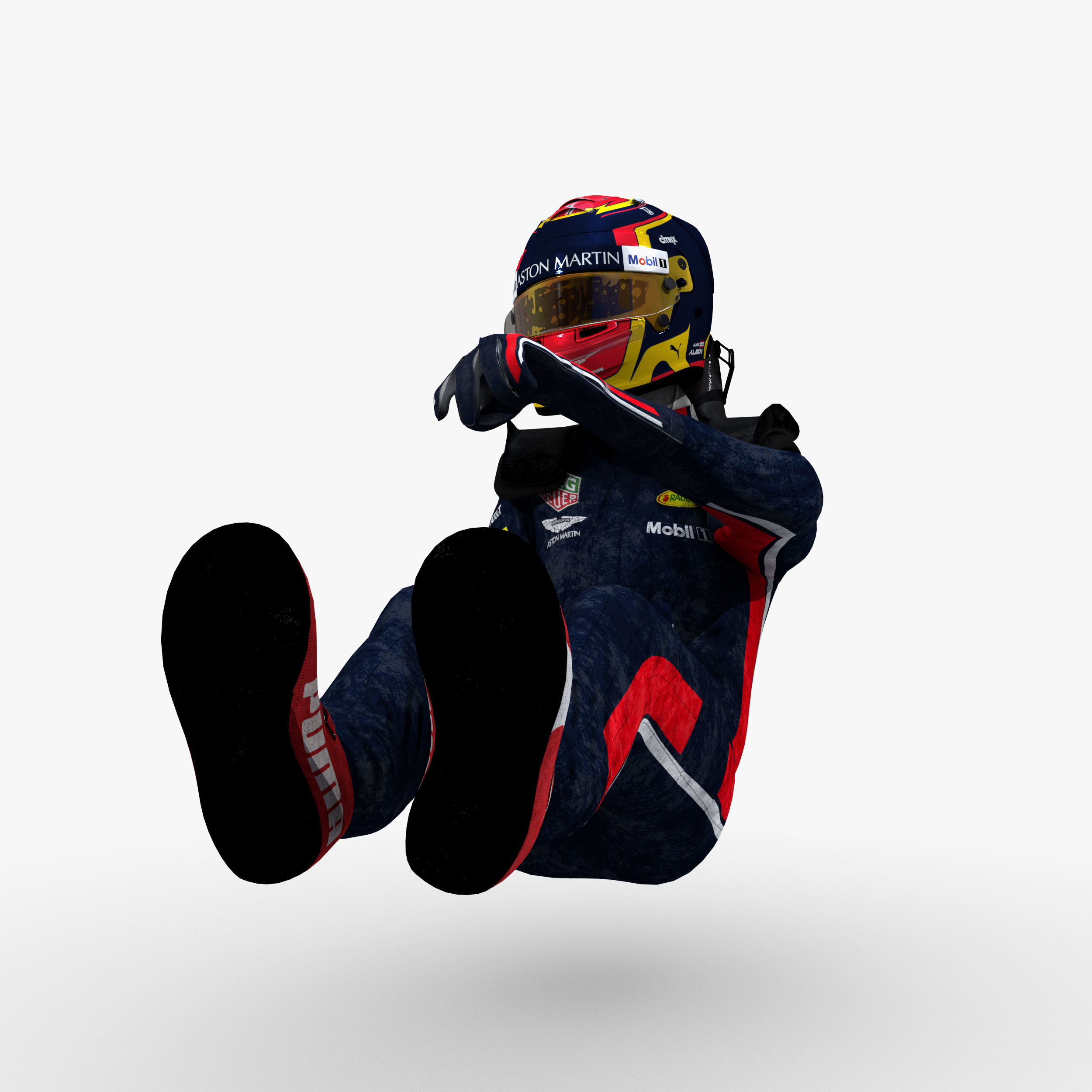 Alexander Albon 2019 Low-poly 3D model_5