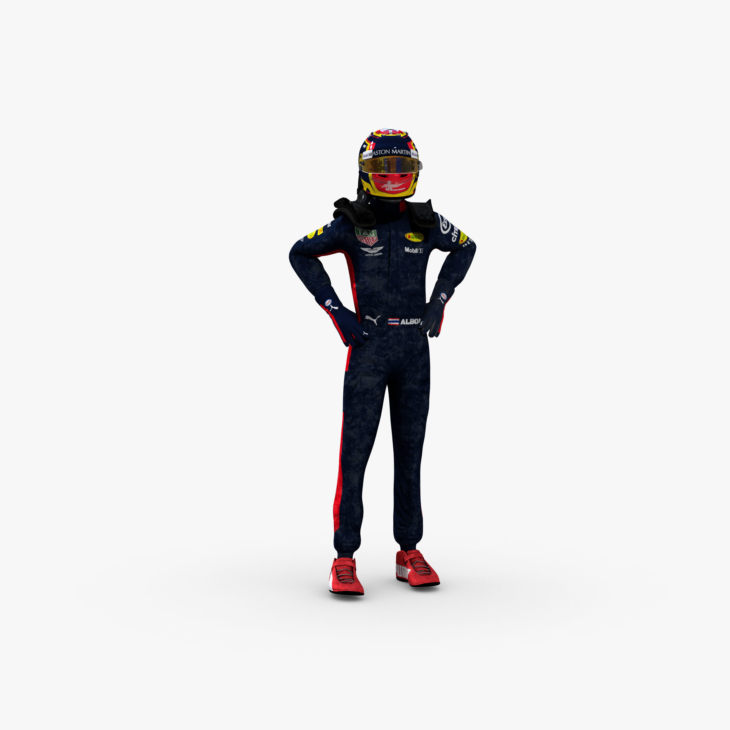 Alexander Albon 2019 Low-poly 3D model_3