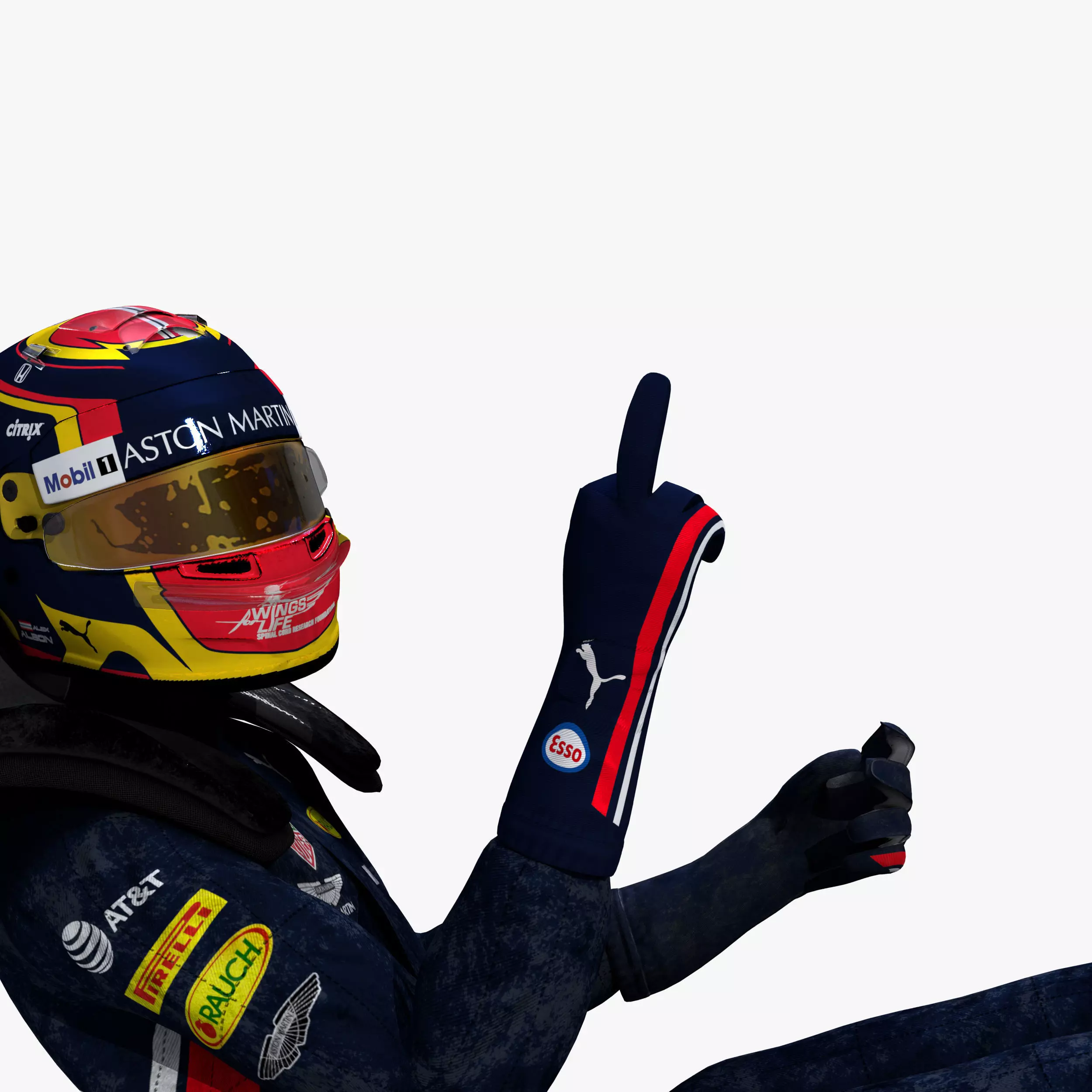 Alexander Albon 2019 Low-poly 3D model_0