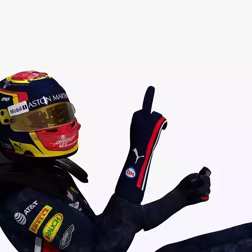 Alexander Albon 2019 Low-poly 3D model