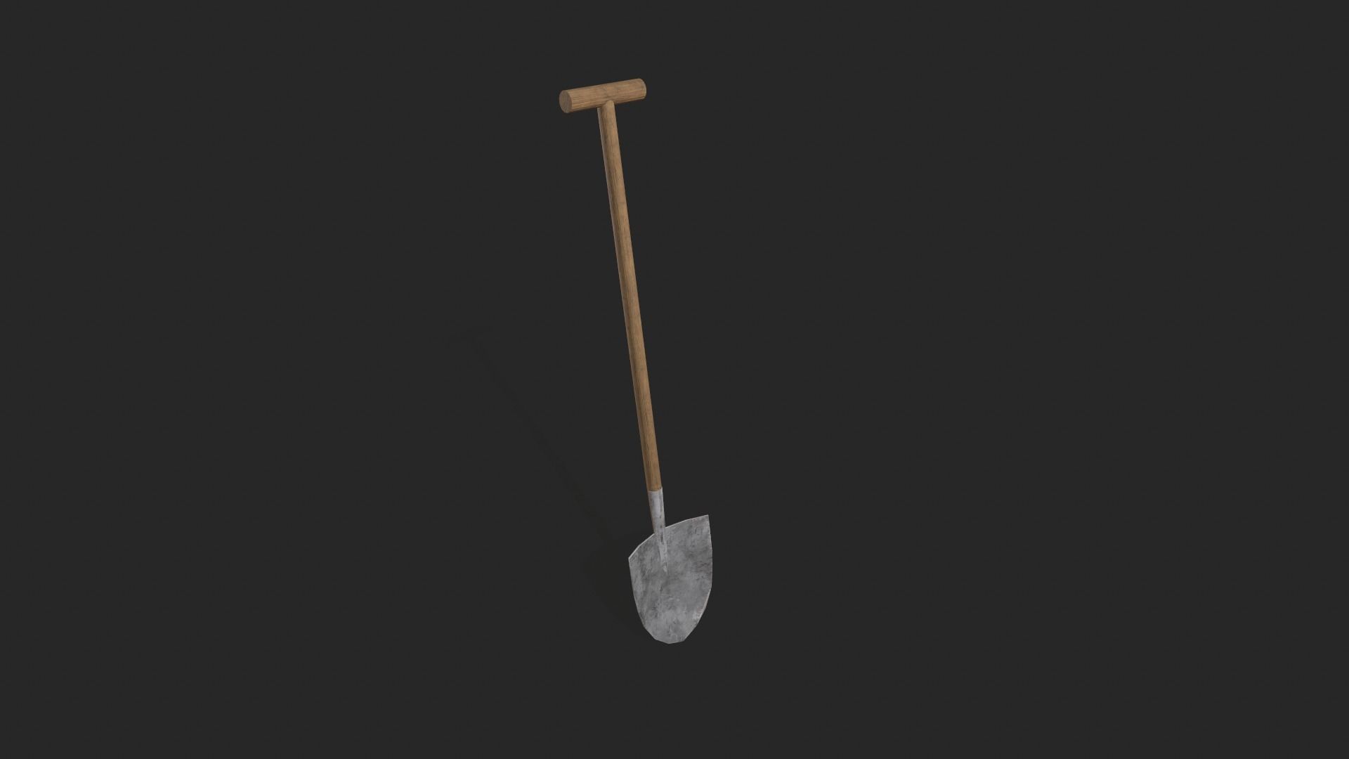 Shovel Low-poly 3D model_2