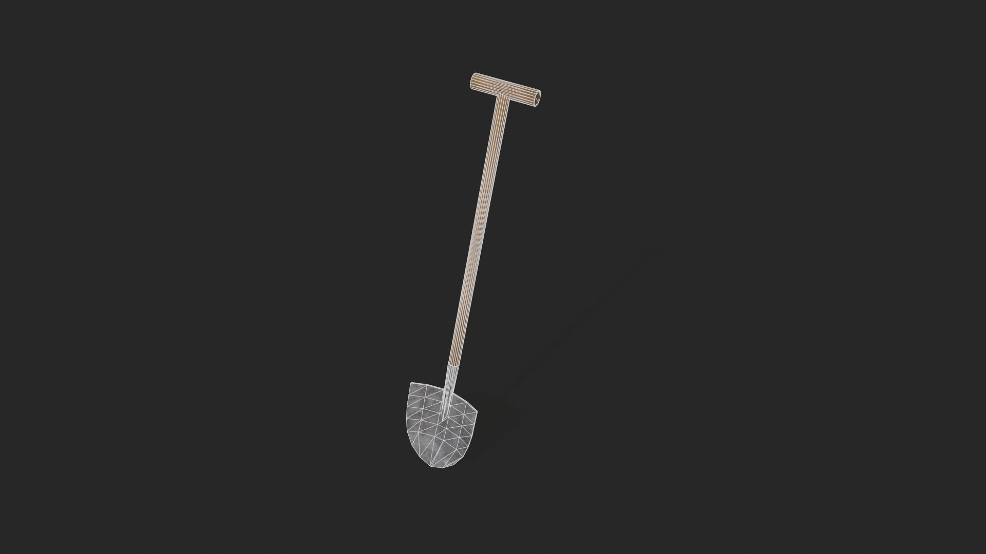 Shovel Low-poly 3D model_7