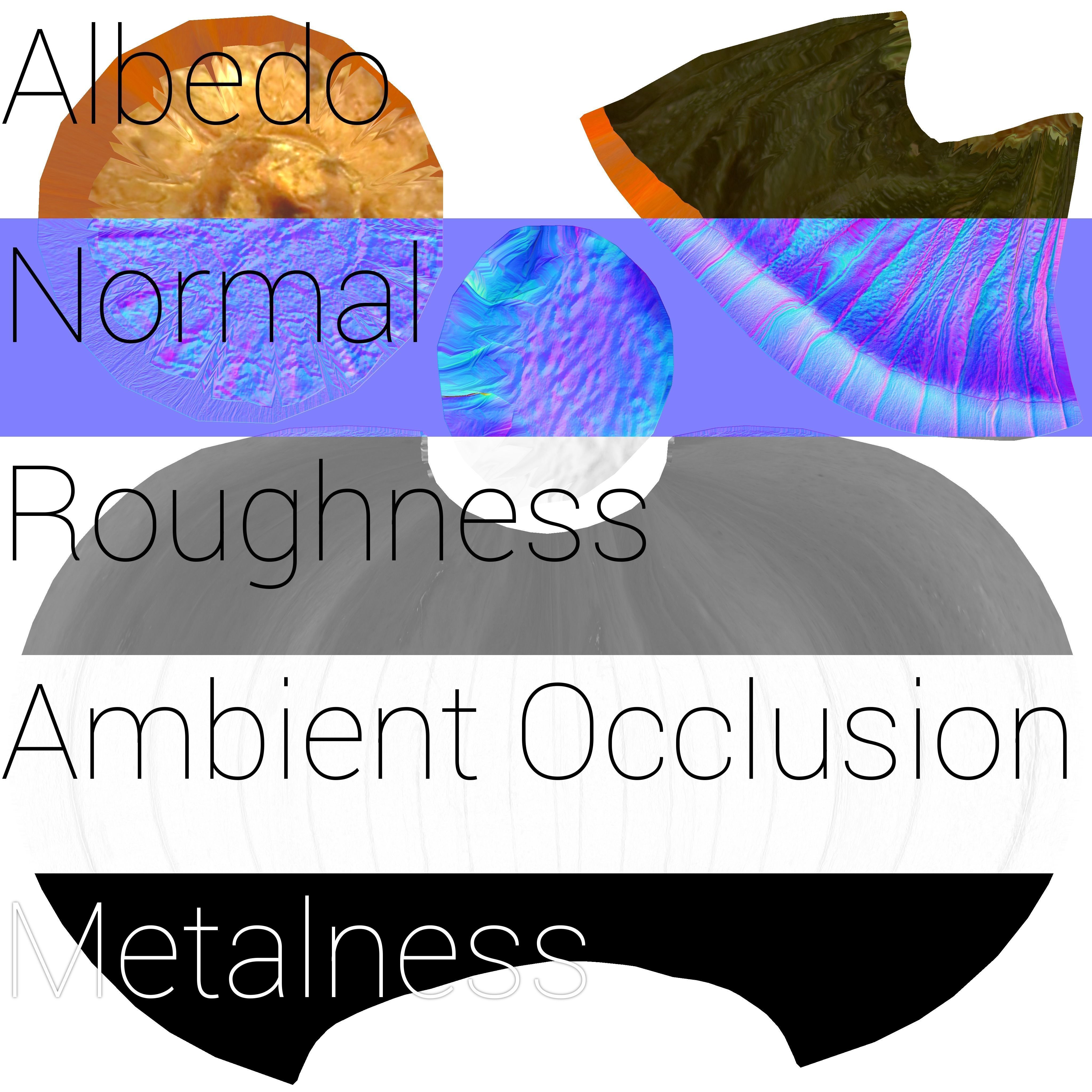 Pumpkin Low-poly 3D model_14