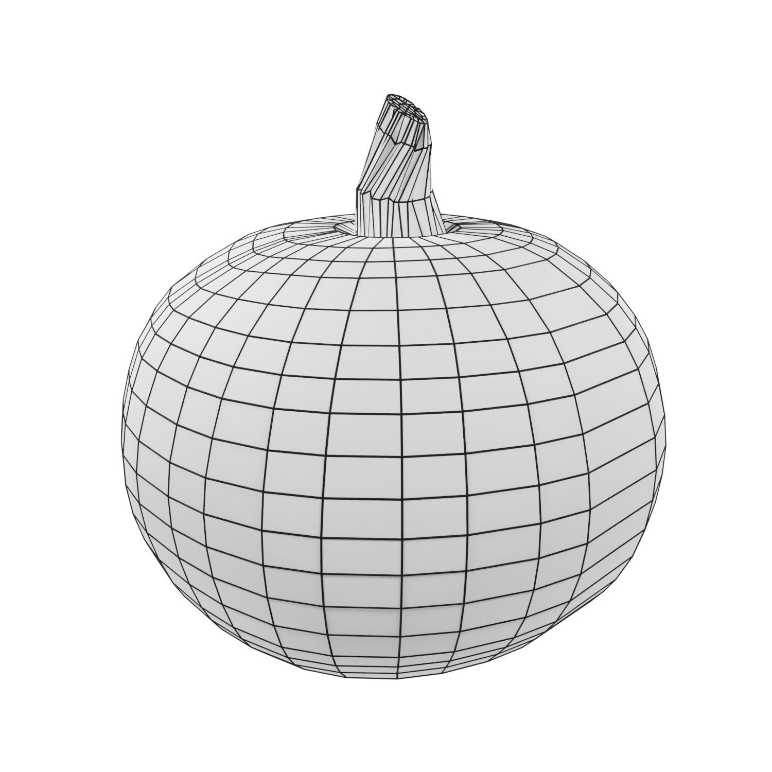 Pumpkin Low-poly 3D model_12