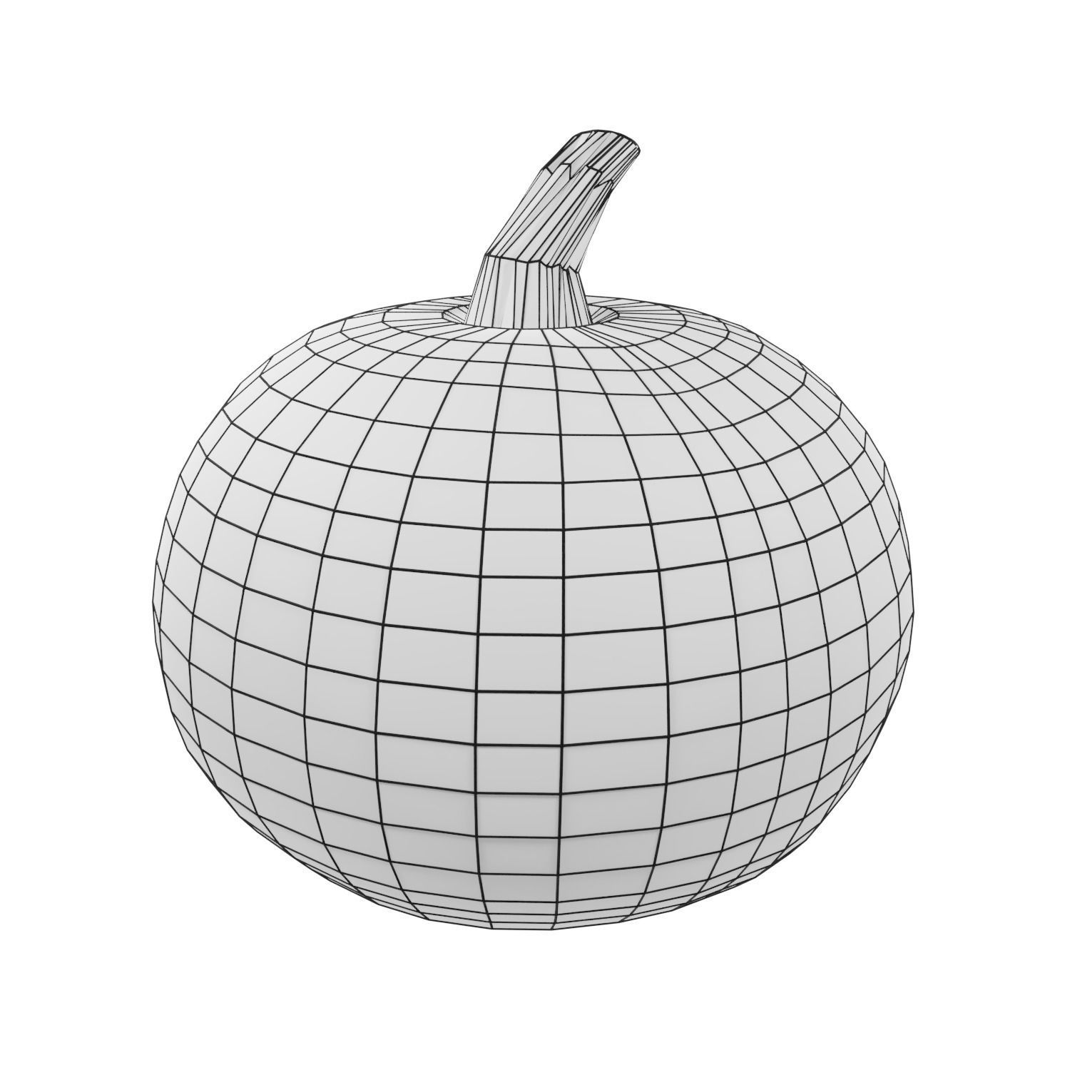 Pumpkin Low-poly 3D model_13
