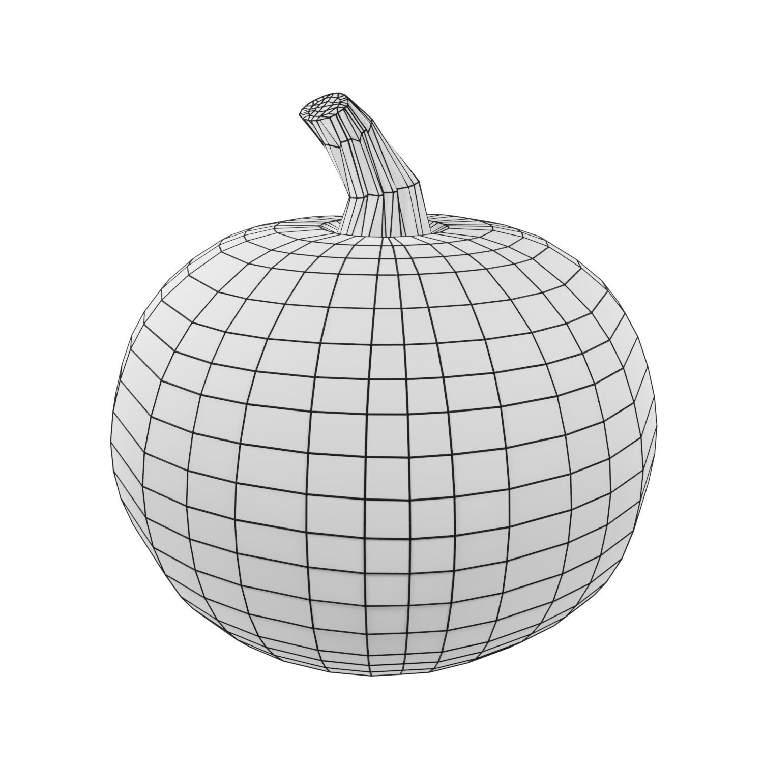 Pumpkin Low-poly 3D model_11