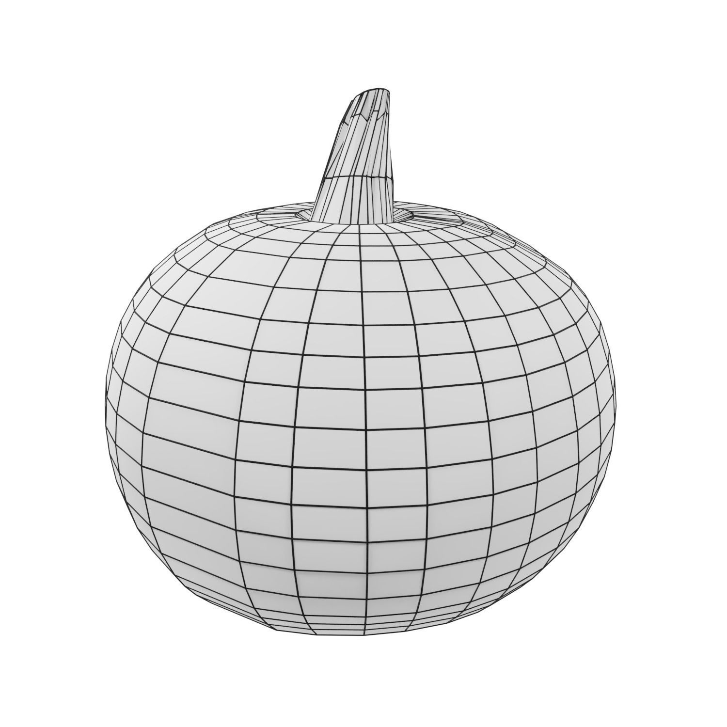 Pumpkin Low-poly 3D model_10