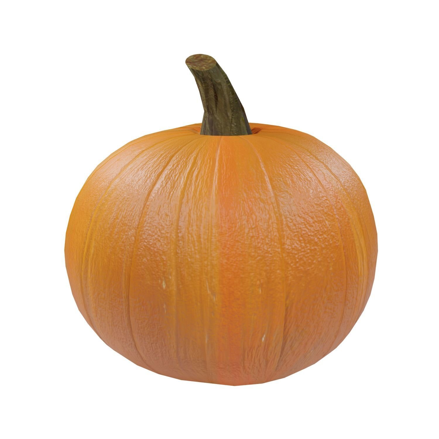 Pumpkin Low-poly 3D model_4