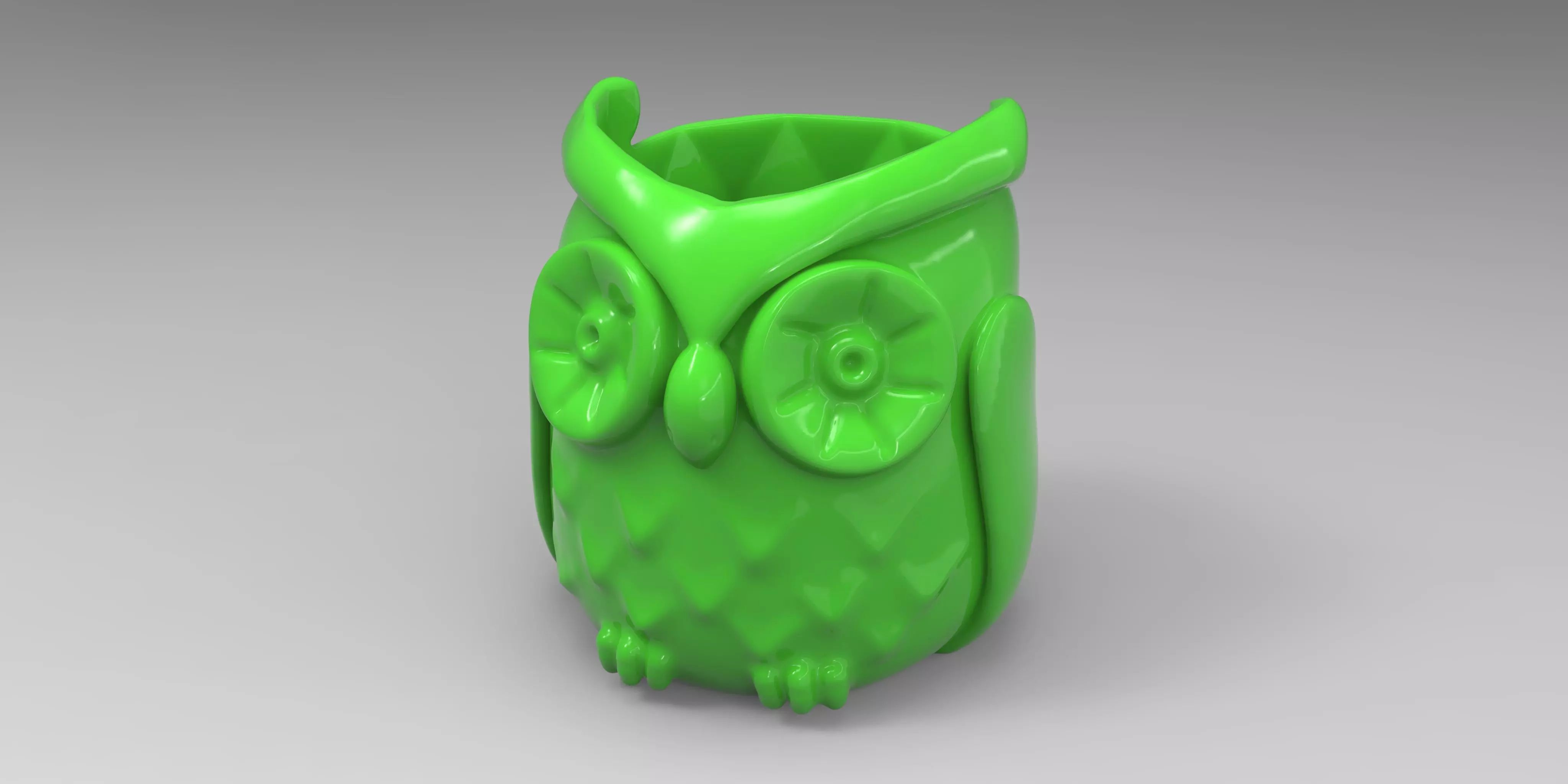 Owl pen holder 3D print model_0