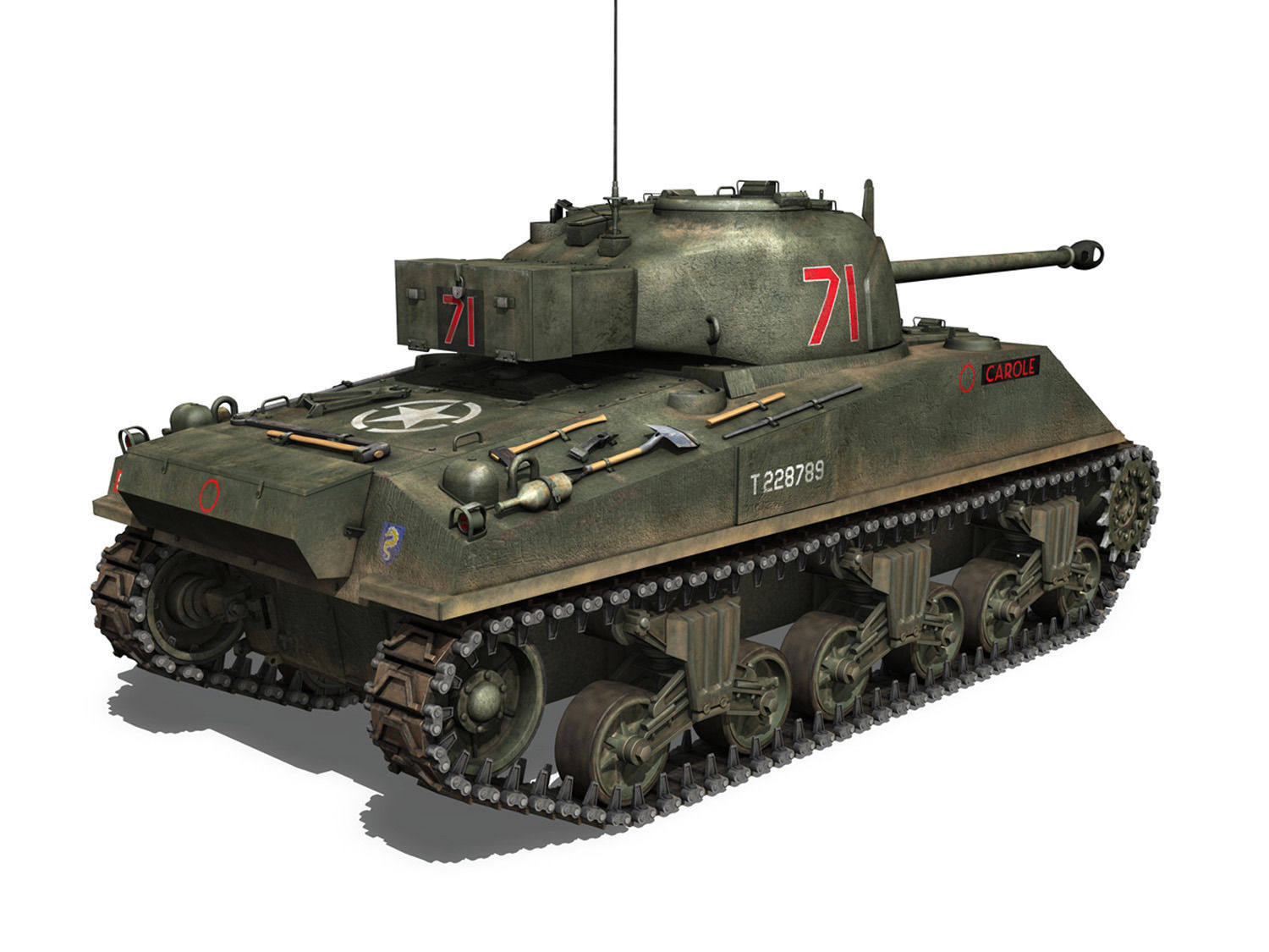 Sherman MK VC Firefly - Carole 3D model_5