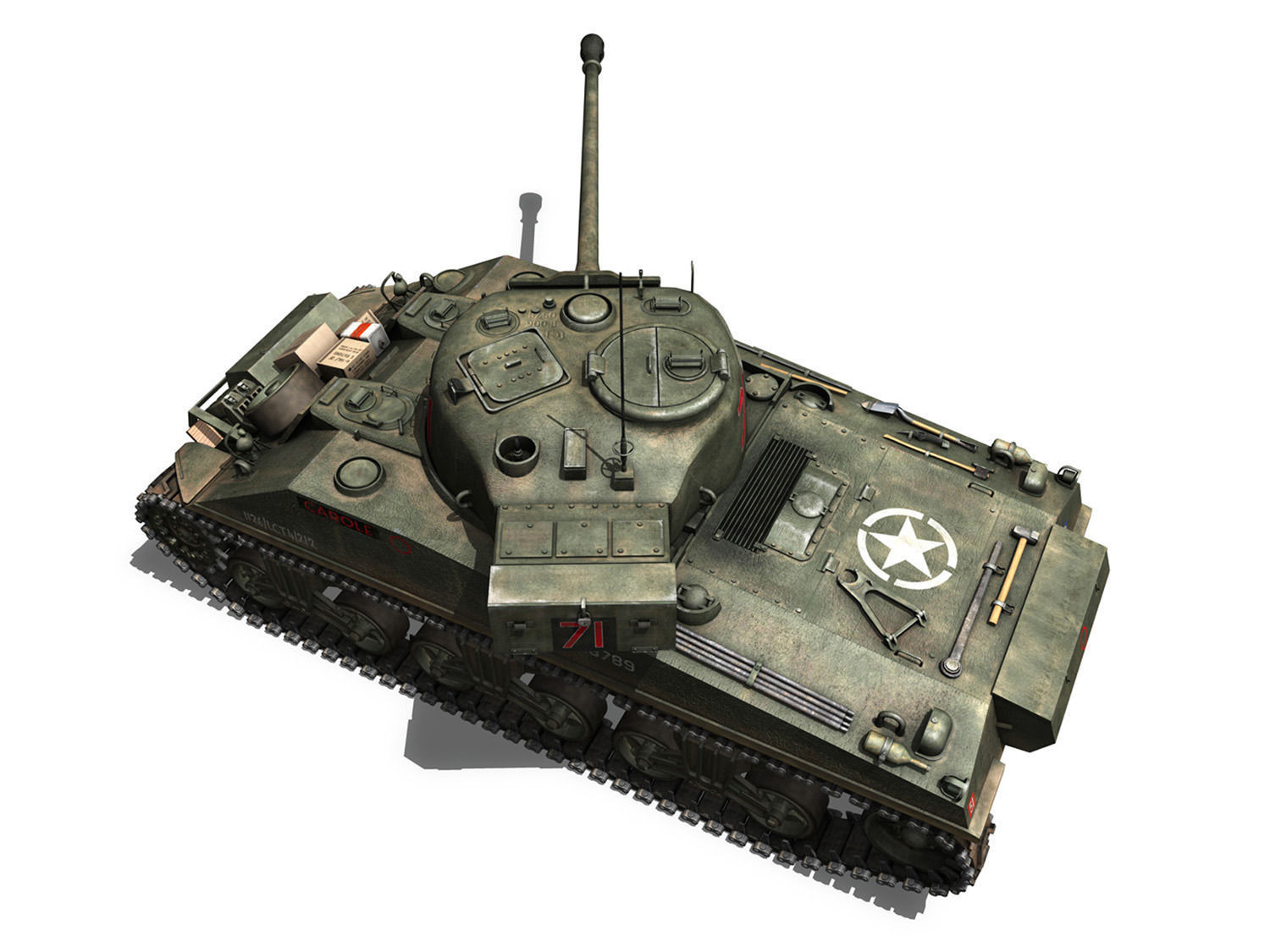 Sherman MK VC Firefly - Carole 3D model_8