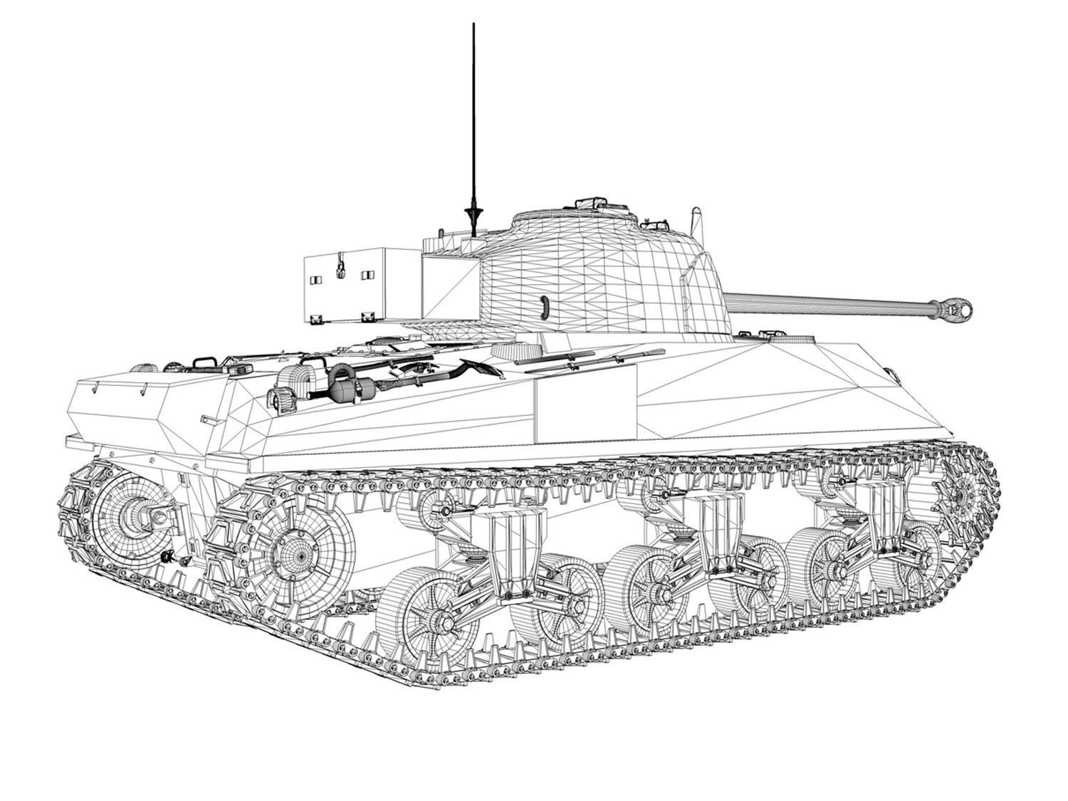 Sherman MK VC Firefly - Carole 3D model_13