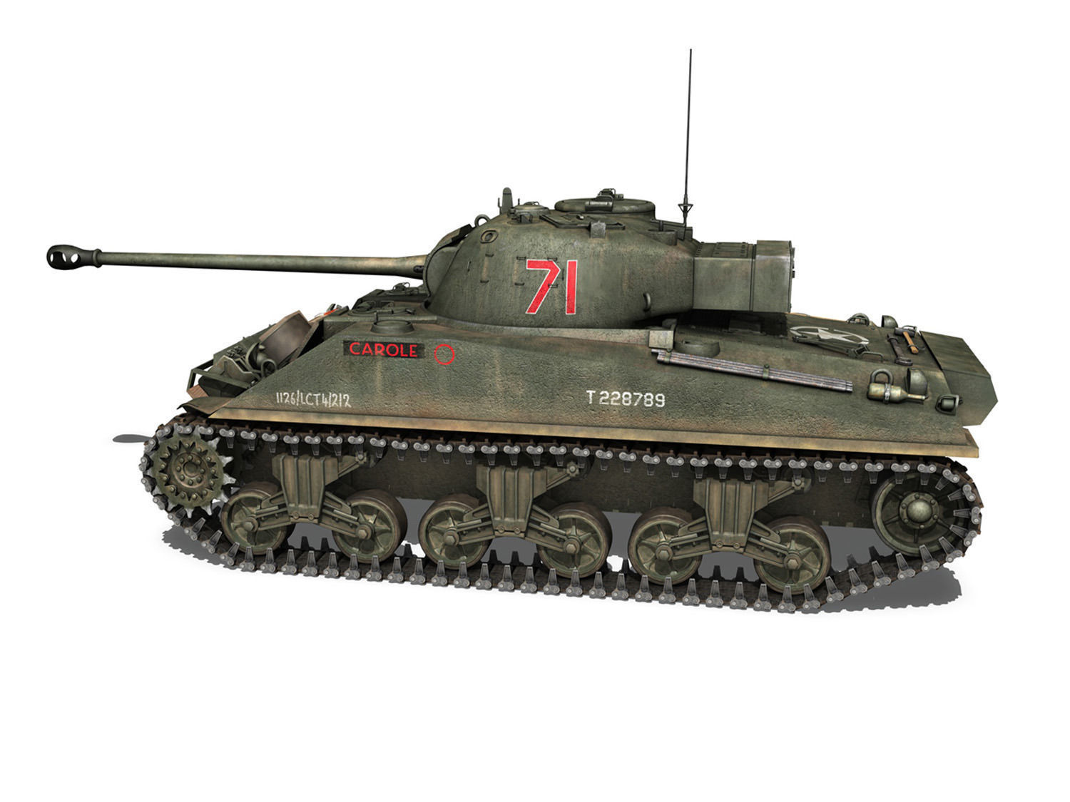 Sherman MK VC Firefly - Carole 3D model_2