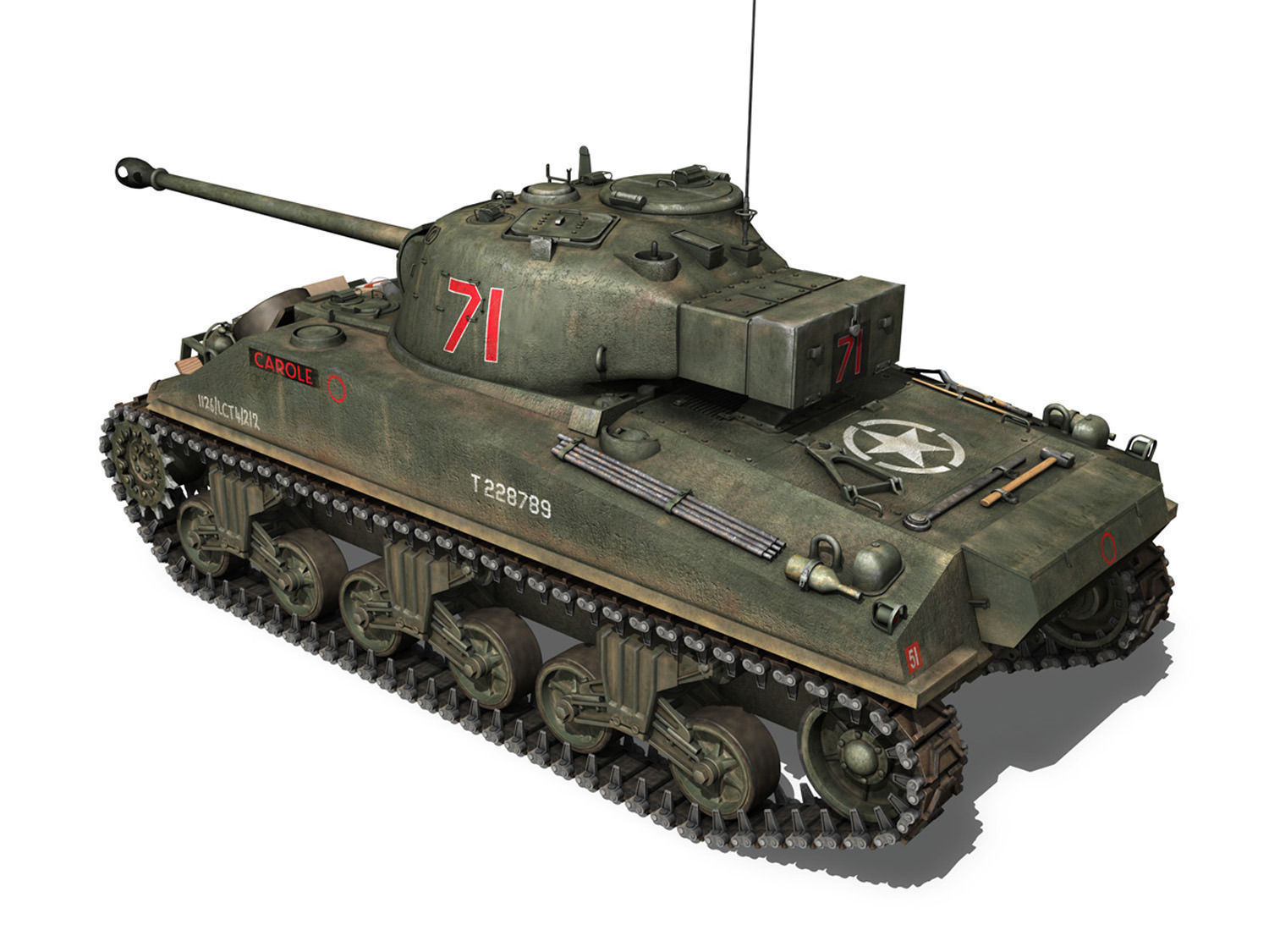 Sherman MK VC Firefly - Carole 3D model_4