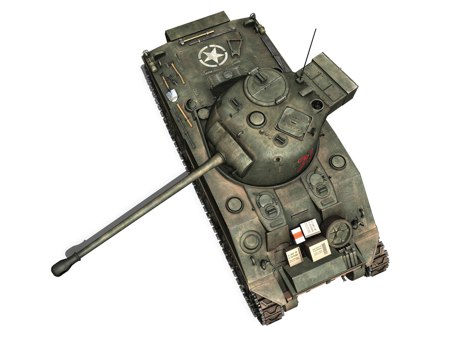 Sherman MK VC Firefly - Carole 3D model_9