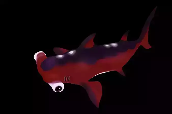 Hammerhead Shark Low-poly 3D model