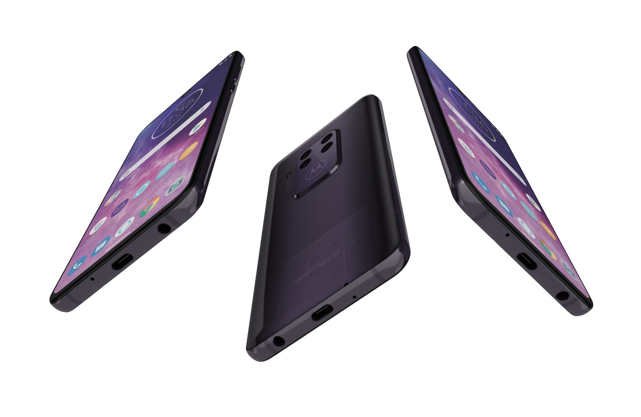 Motorola One Zoom Cosmic Purple 3D model_2