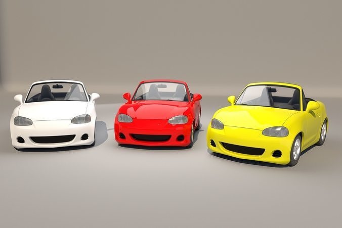 Car cartoon 01 - rig 3D model
