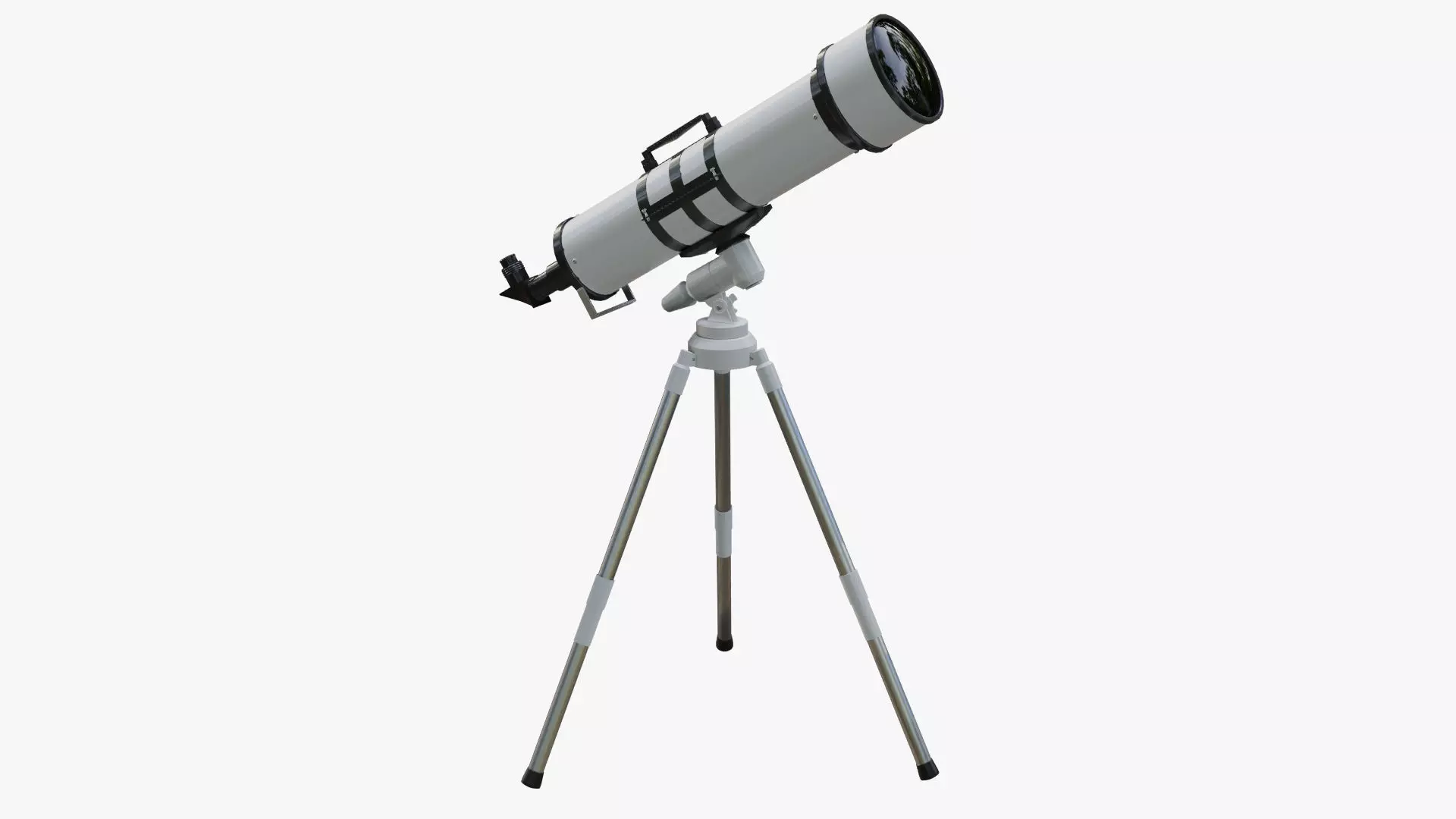Cartoon Telescope on tripod Low-poly 3D model
