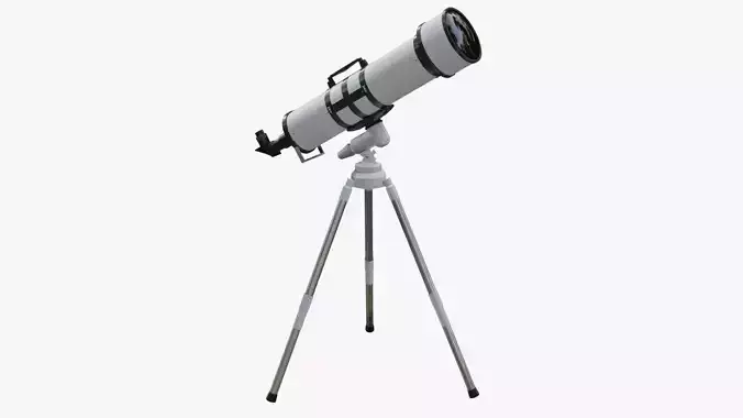 Cartoon Telescope on tripod