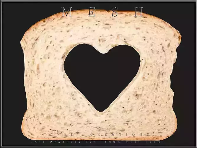 Slice of Bread Heat Low-poly 3D model