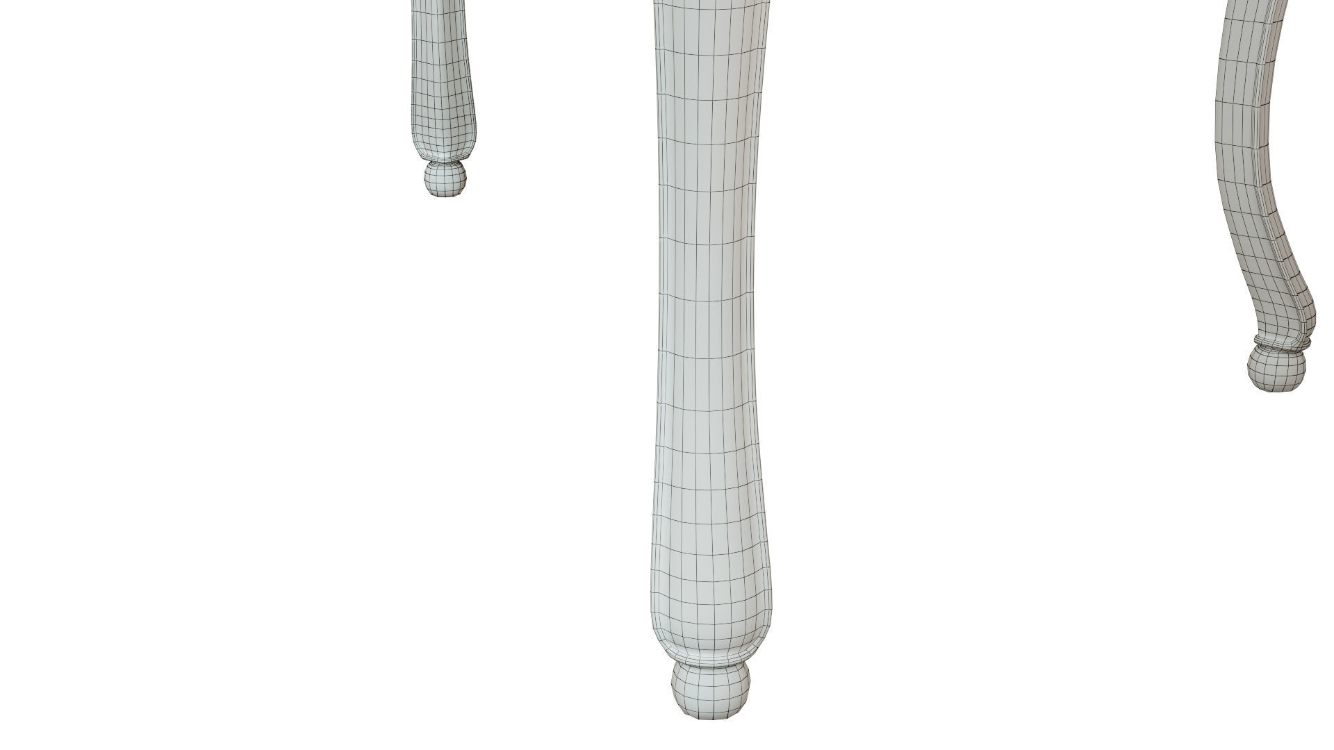 Classic table with inlaid veneer 1200 3D model_13