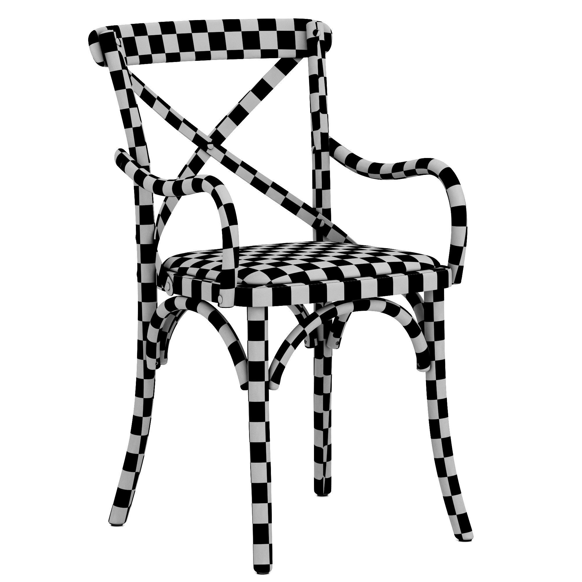 Restoration Hardware Madeleine Leather Armchair 3D model_8