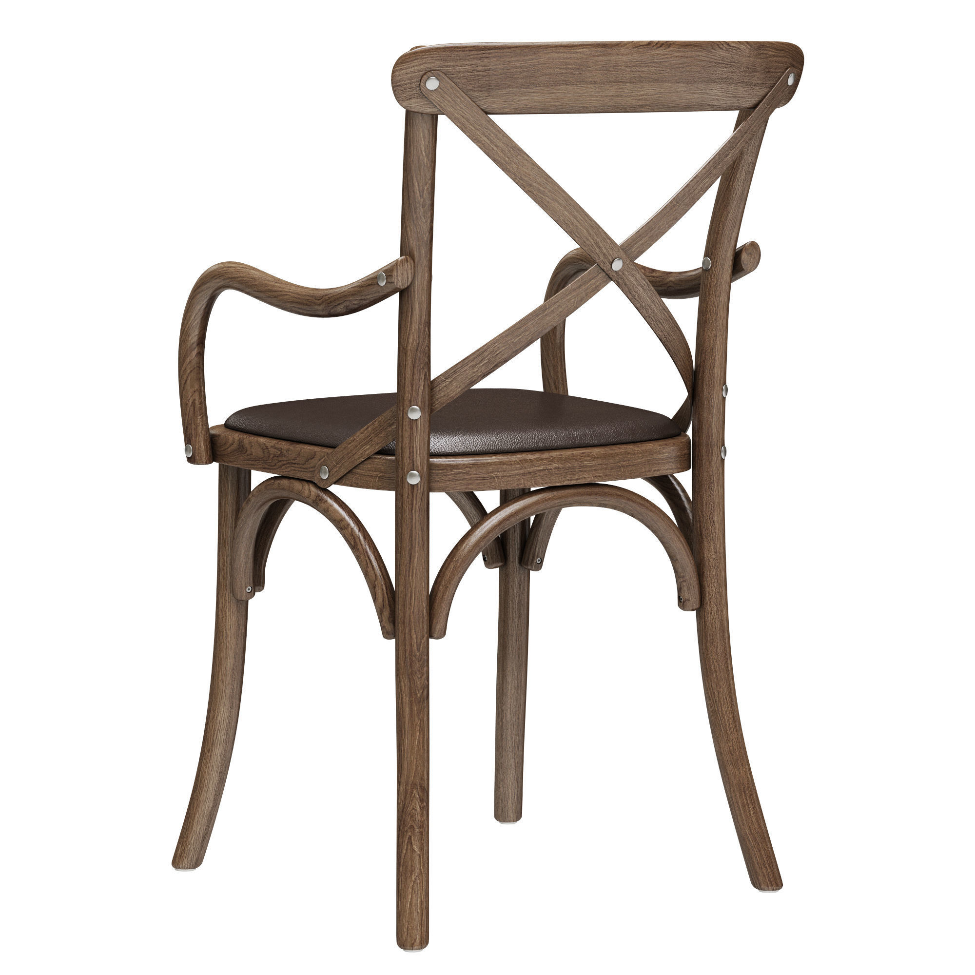 Restoration Hardware Madeleine Leather Armchair 3D model_5