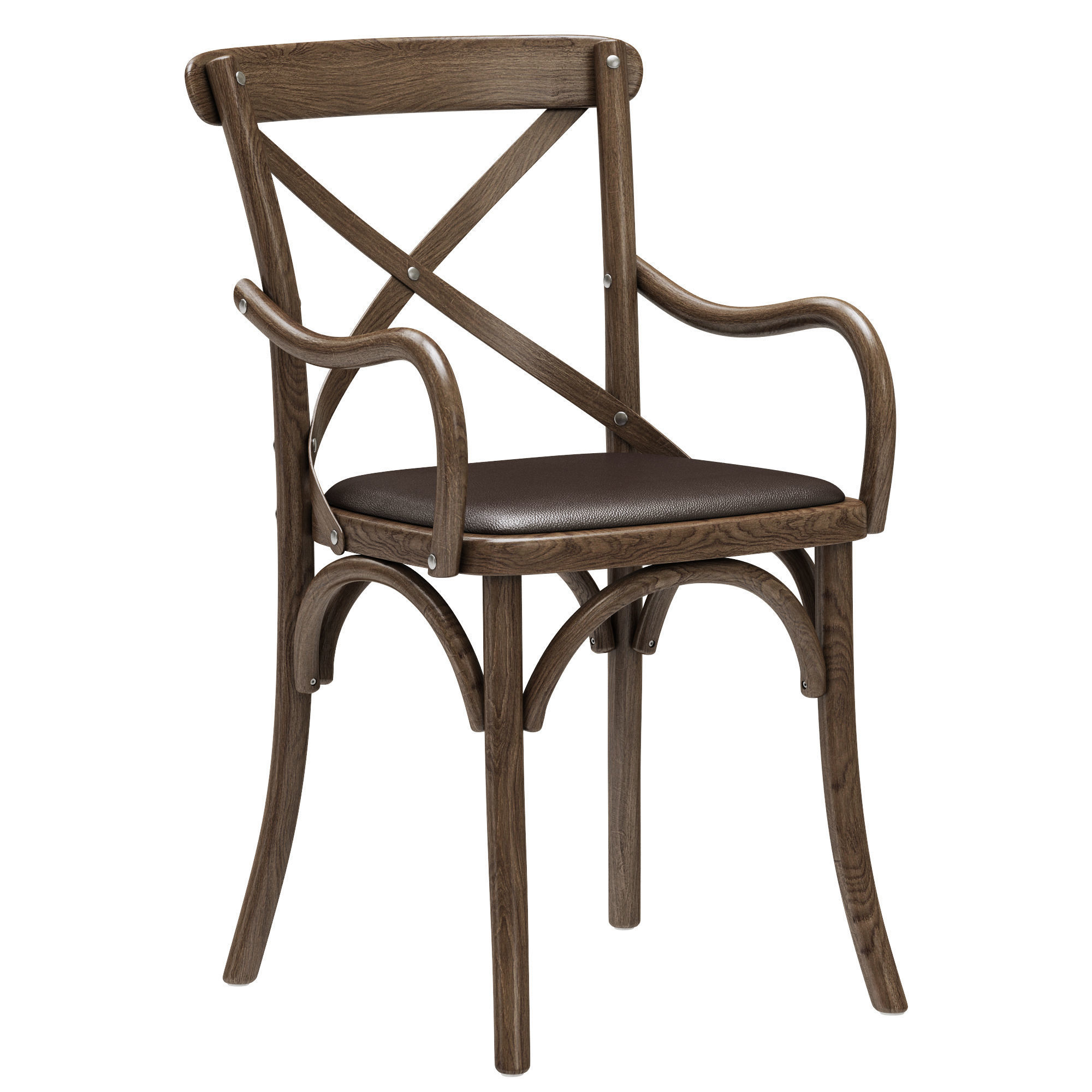 Restoration Hardware Madeleine Leather Armchair 3D model_2