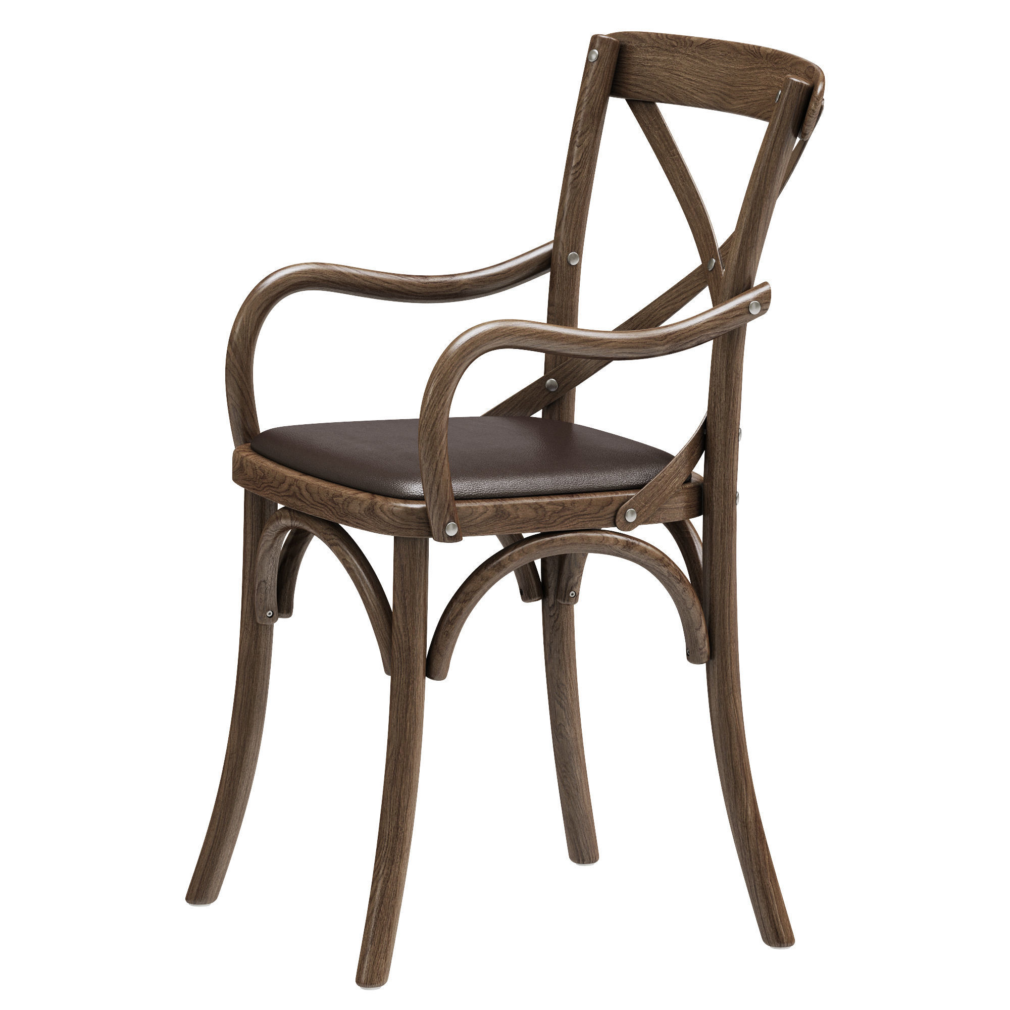 Restoration Hardware Madeleine Leather Armchair 3D model_3