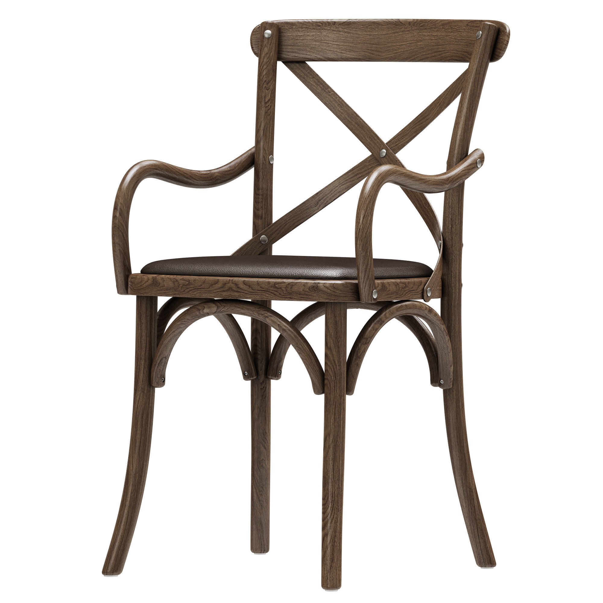 Restoration Hardware Madeleine Leather Armchair 3D model_1