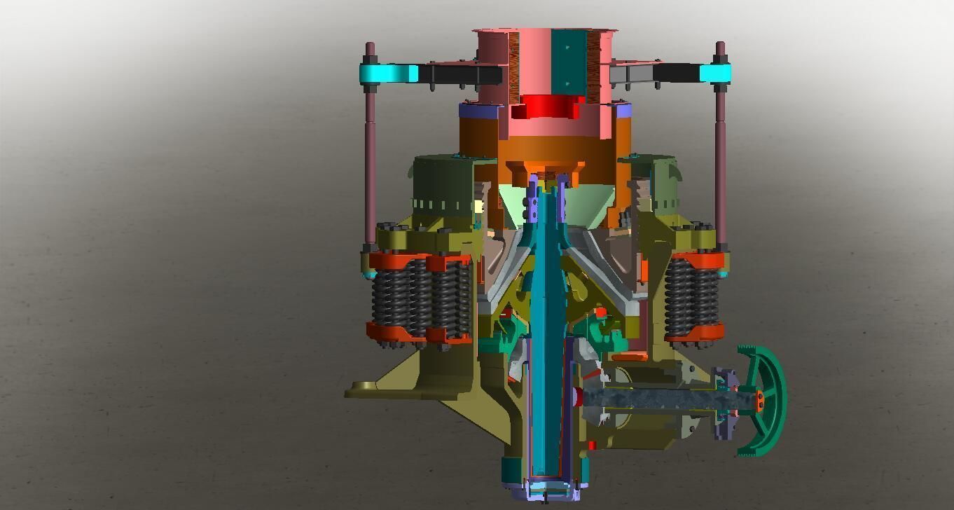 PYB-1200 Cone Crusher 3D 3D model_2
