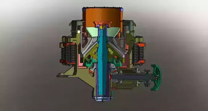 PYB-1200 Cone Crusher 3D 3D model