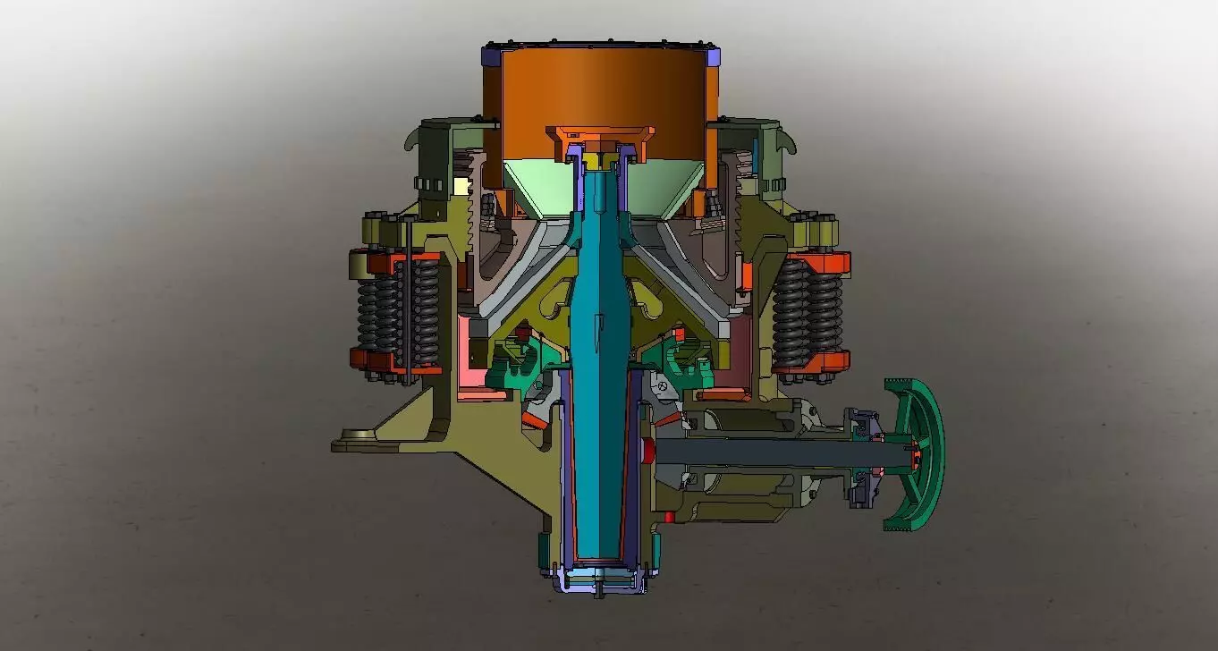 PYB-1200 Cone Crusher 3D 3D model_0