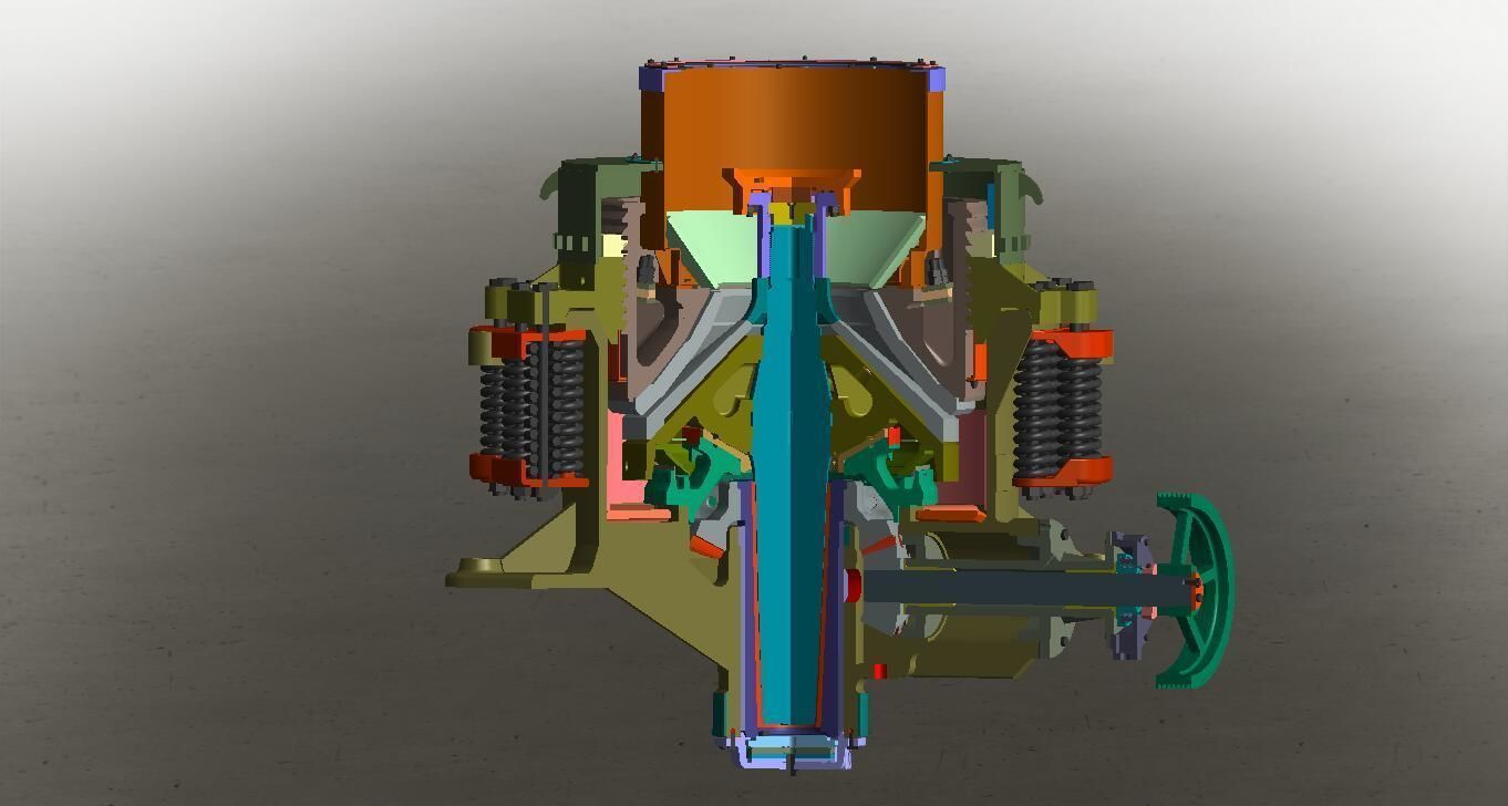 PYB-1200 Cone Crusher 3D 3D model_3
