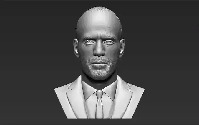 Jason Statham bust 3D printing ready stl obj formats 3D print model