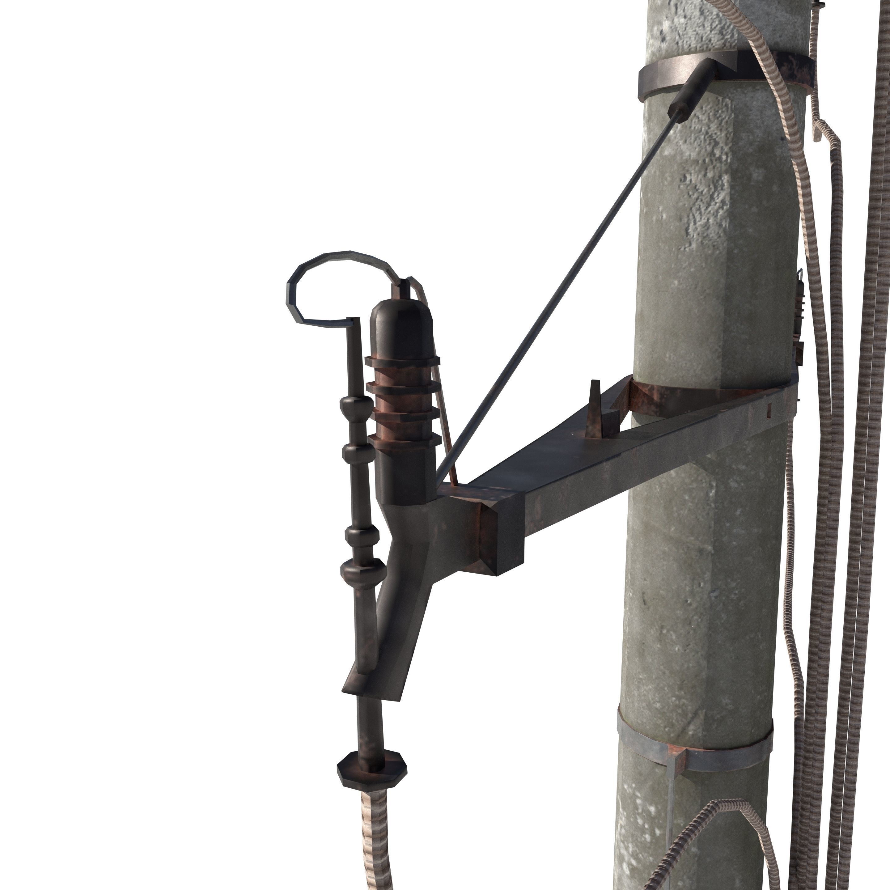 Electricity Pole 1 3D model_3