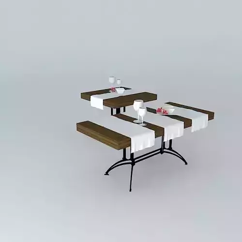 Wooden table 3D model