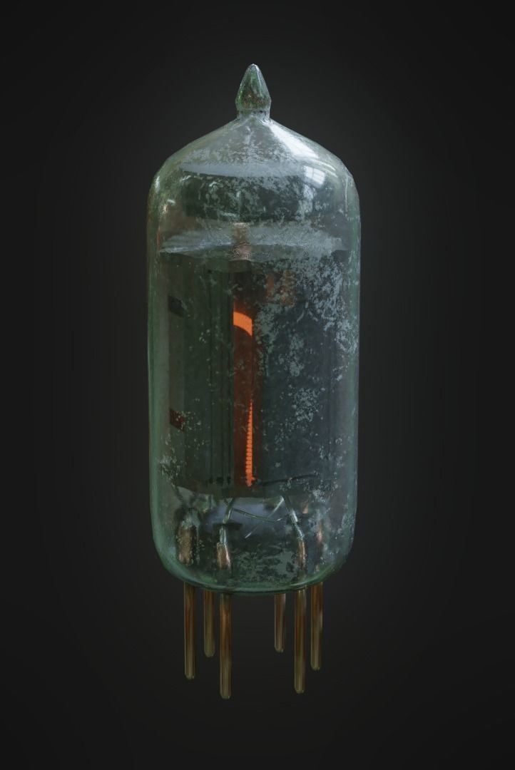 Retro Vacuum Tube Asset 3D model_1