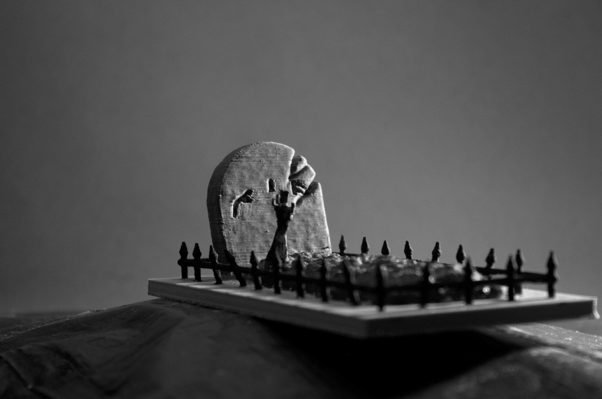 hand coming out of a grave 3D print model_5