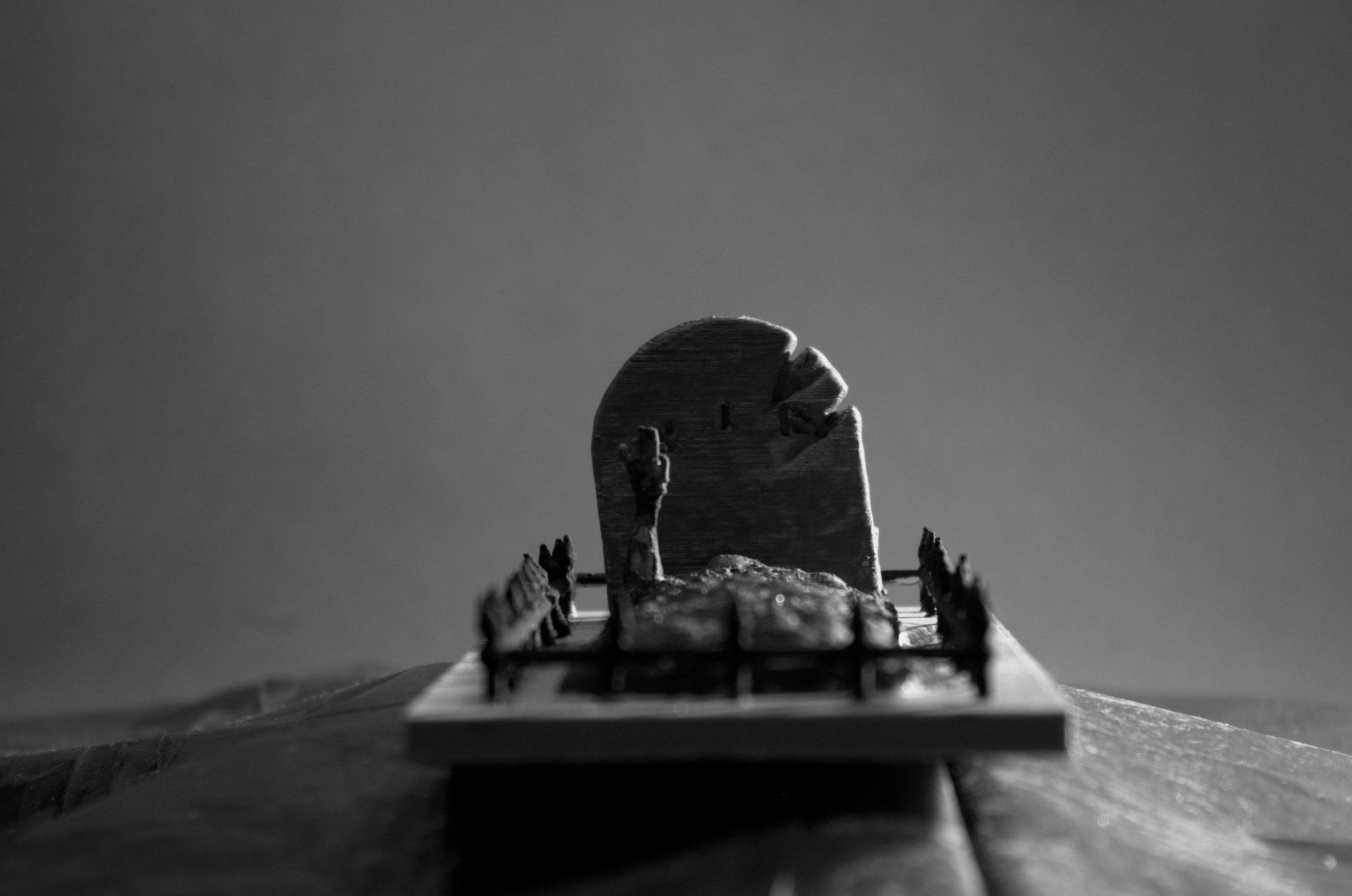 hand coming out of a grave 3D print model_4