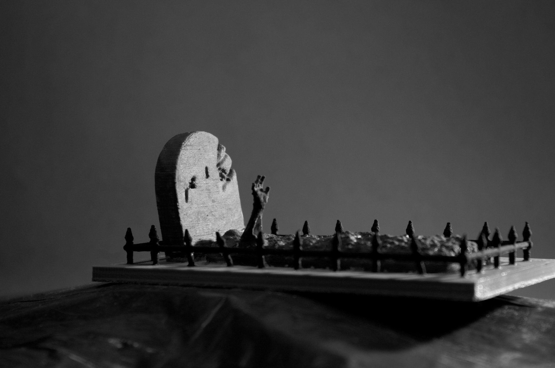 hand coming out of a grave 3D print model_6