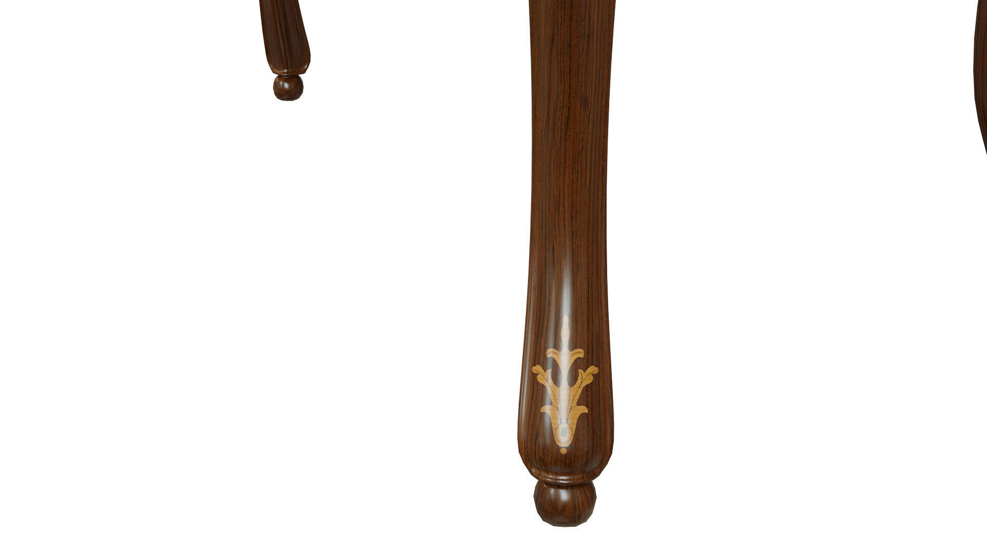 Classic table with inlaid veneer 1500 3D model_7