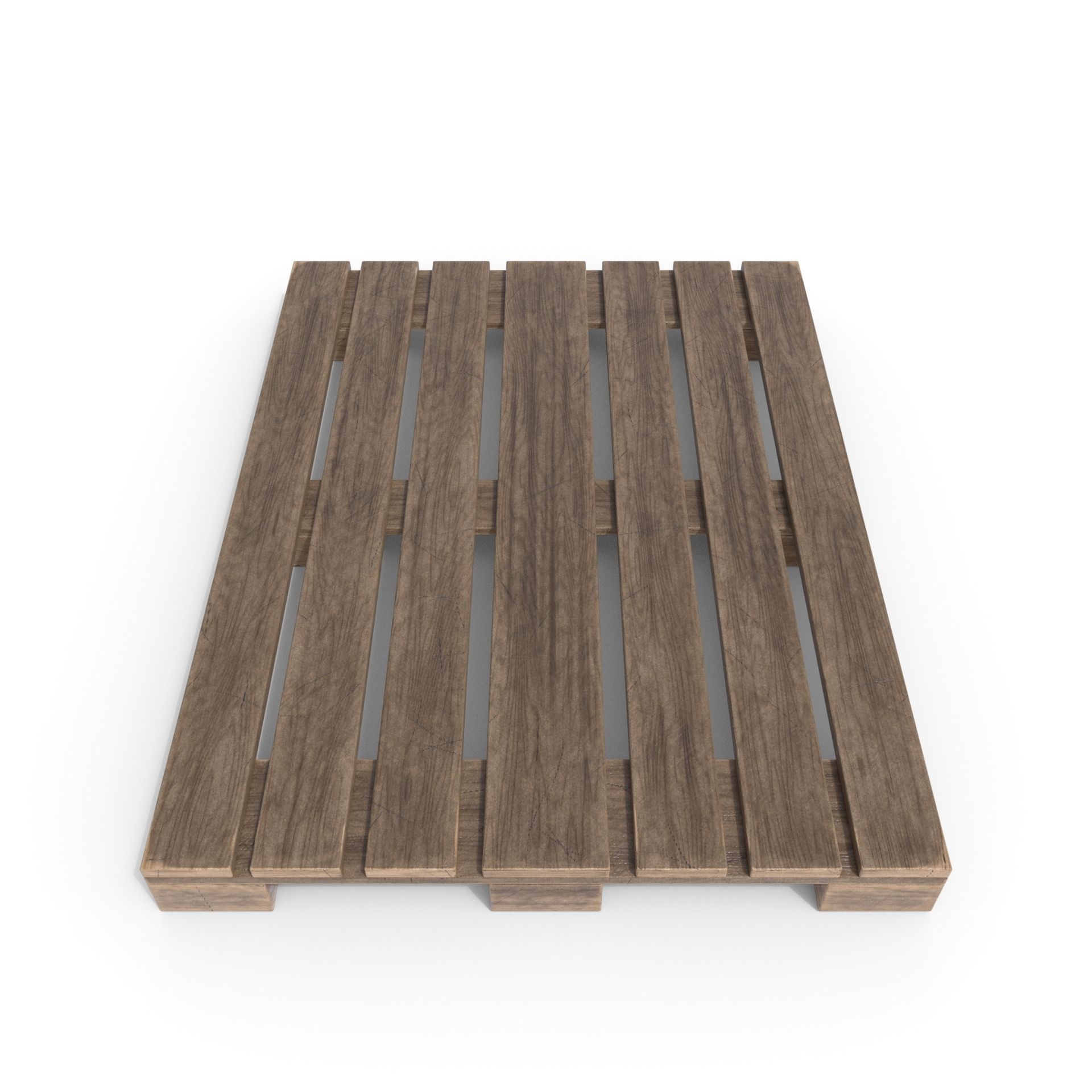 Wooden Pallet 1 Low-poly 3D model_2