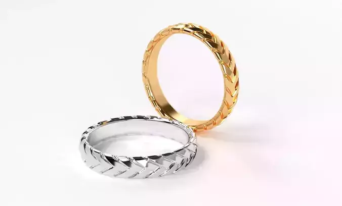 wicker wedding gold ring