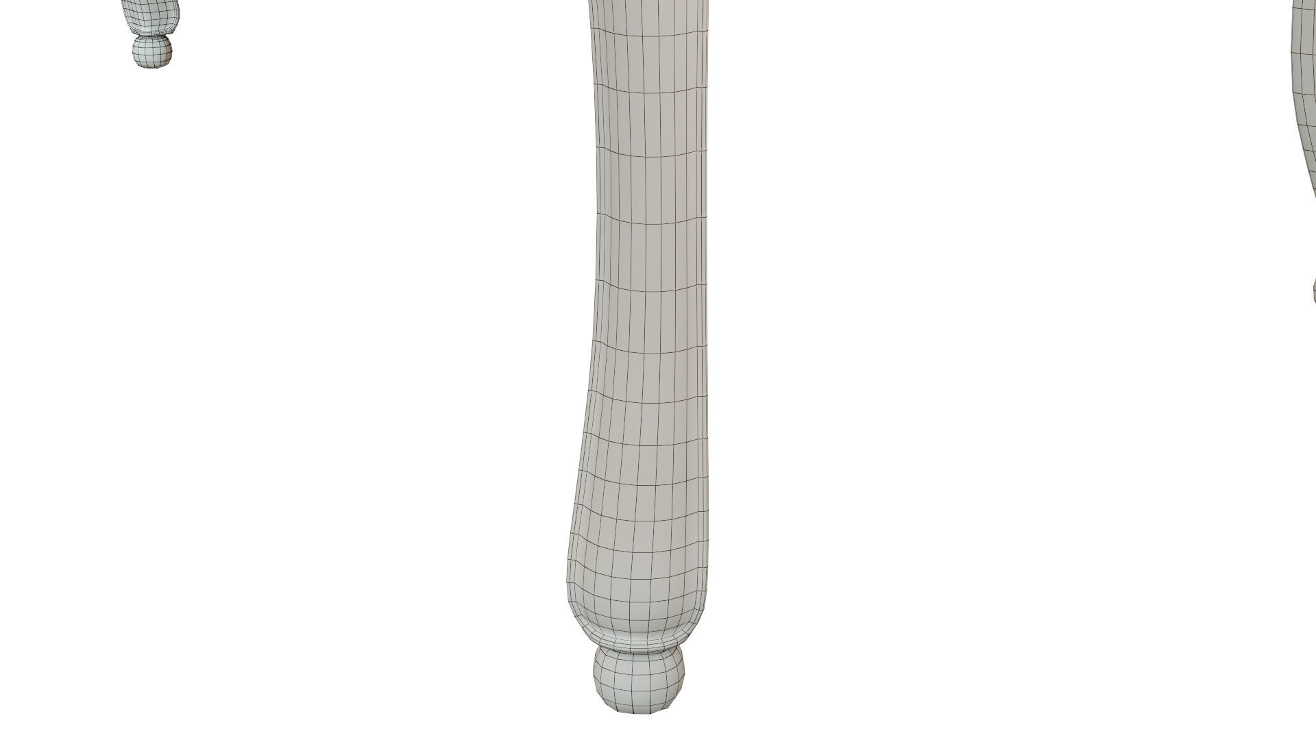 Classic table with inlaid veneer 1800 3D model_14