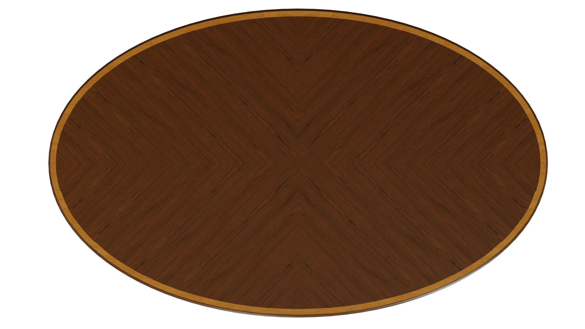 Classic table with inlaid veneer 1800 3D model_3