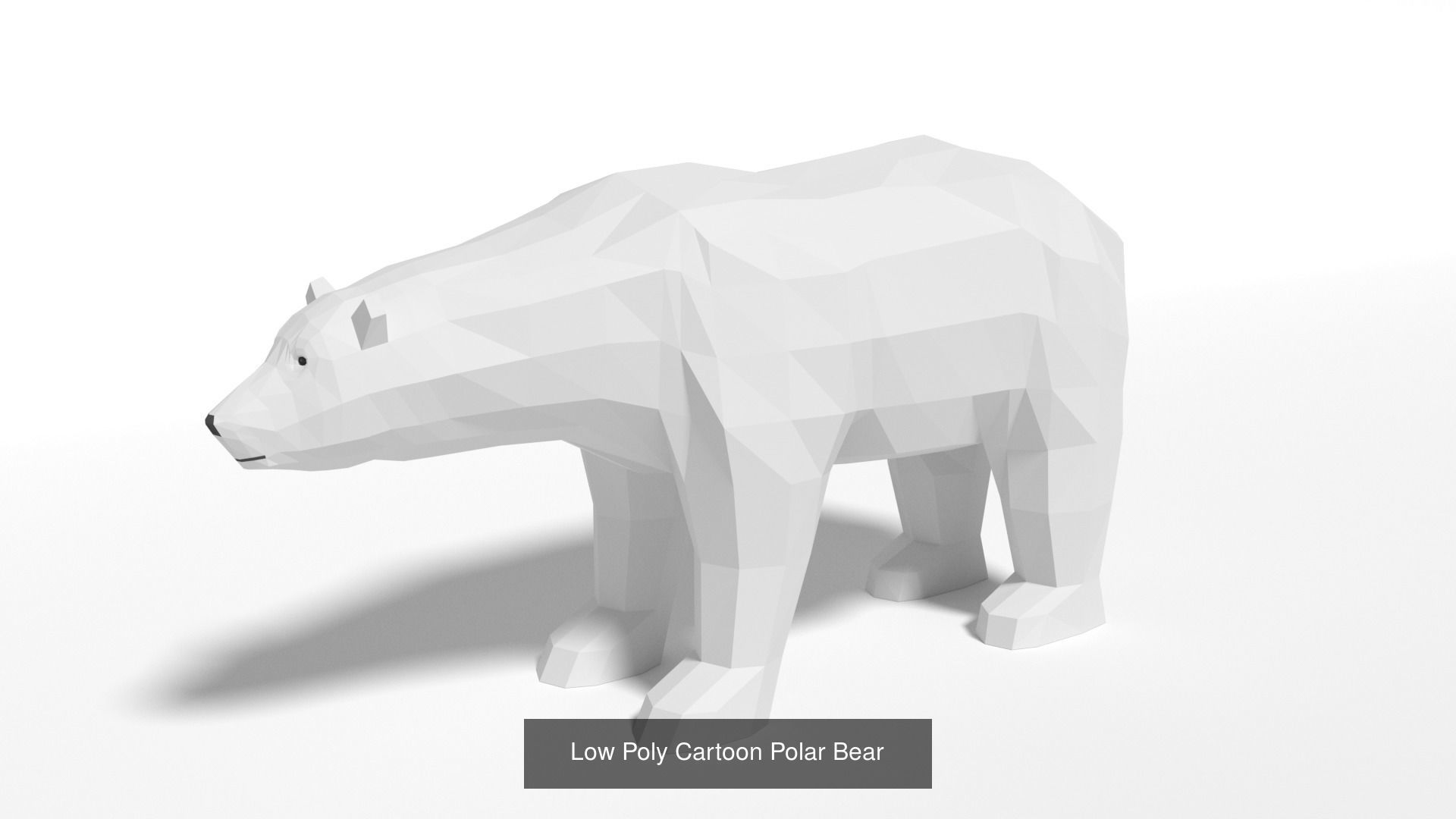 Low Poly Polar Animals Pack 3D Model Collection_3